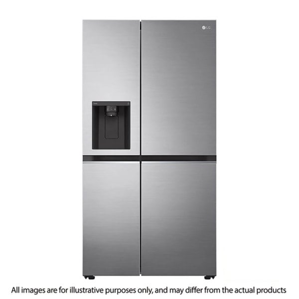 LG 617L side-by-side-fridge with Smart Inverter Compressor in Platinum Silver Refrigerator Price In Bangladesh