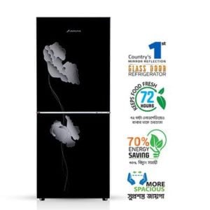 Jamuna 268L JR-LES632800 Black Lily Leaf Refrigerator Price In Bangladesh