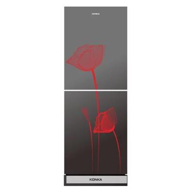 KONKA KRB-270VB Glass Mirror Red Tulip Bottom Freezer 270 LTR Refrigerator Price In Bangladesh