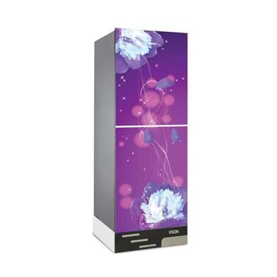 Vision RE-252 Liter Purple Peony Glass Door Bottom Mount Refrigerator Price In Bangladesh