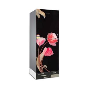 Vision RE-196L Pink Tulip Black Bottom Mount Glass Door Refrigerator Price In Bangladesh