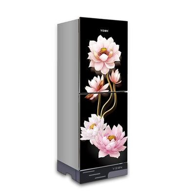 VISION Glass Door Refrigerator RE-142 Liter Lotus Flower Top Mount – 988697 Price In Bangladesh