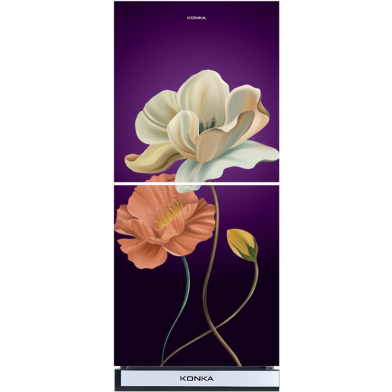 KONKA -KRT-180GB-3D Refrigerator Purple Magnolia Upper Freezer (180 Ltr) Price In Bangladesh