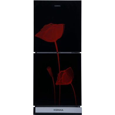 KONKA-KRT-200GB Refrigerator Glass Mirror Red Tulip-2-Door, Upper Freezer (200 Ltr) Price In Bangladesh