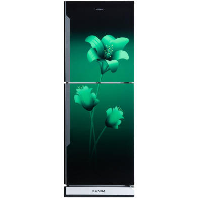 KONKA Refrigerator-KRB-270EVB-3D Green Lily, Bottom Freezer, with Digital Display (270 LTR) Price In Bangladesh