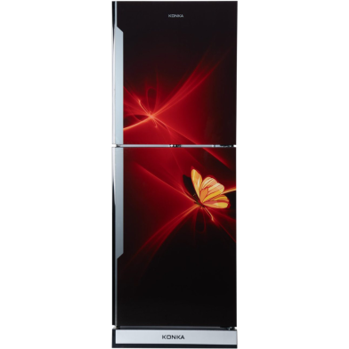 KONKA Refrigerator-KRB-307EVB-3D Red Butterfly, Bottom Freezer, with Digital Display (307 LTR) Price In Bangladesh