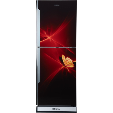 KONKA Refrigerator-KRB-307VB-3D Red Butterfly, Bottom Freezer (307 LTR) Price In Bangladesh